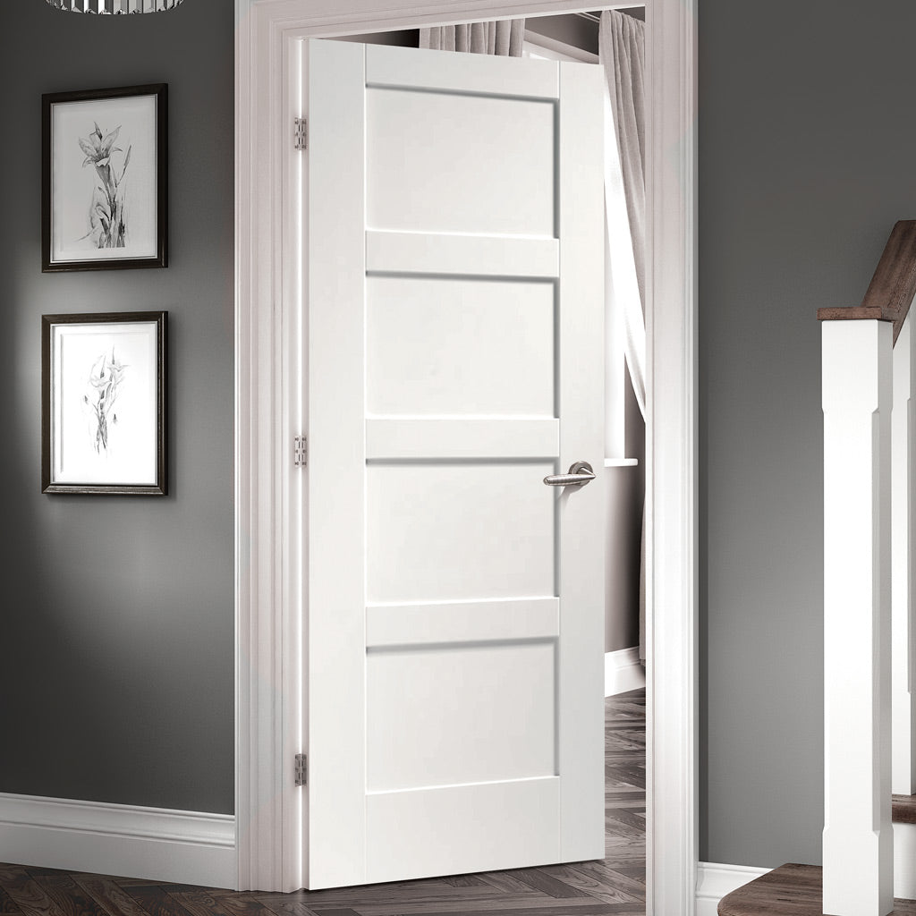 Shaker style white interior door