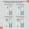 Premium Composite Front Door Set with One Side Screen - Snipe 1 Murano Green Glass - Shown in Chartwell Green