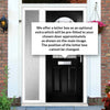 Premium Composite Front Door Set with One Side Screen - Snipe 1 Laptev Black Glass - Shown in Black