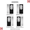 Premium Composite Front Door Set with One Side Screen - Snipe 1 Laptev Black Glass - Shown in Black