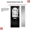 Premium Composite Front Door Set with One Side Screen - Snipe 1 Laptev Black Glass - Shown in Black