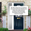 Premium Composite Front Door Set with One Side Screen - Snipe 1 Geo Bar Cotswold Glass - Shown in Blue