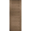 Contemporary walnut veneer interior door