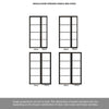 Room Divider - Soho 4 Pane Black Clear Glass Prefinished Industrial Door with Narrow Single Side