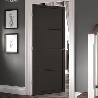 Image: Black colour interior door from LPD Joinery