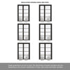 Room Divider - Soho 4 Pane Black Clear Glass Prefinished Door with Single Side