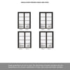 Room Divider - Soho 4 Pane Black Clear Glass Prefinished Door with Single Side