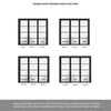 Room Divider - Soho 4 Pane Black Clear Glass Prefinished Double Doors with Single Side
