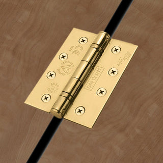 Image: 102x76mm Stainless Brass Stainless Brass Class 13 Hinge, also suits fire doors.