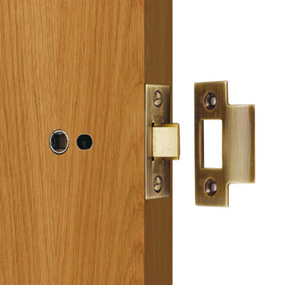 Image: Standard Tubular Latch, 65mm - 75mm for Internal Doors - 2 Sizes and 2 Finishes