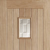 Suffolk Oak External Double Door and Frame Set - Frosted Double Glazing