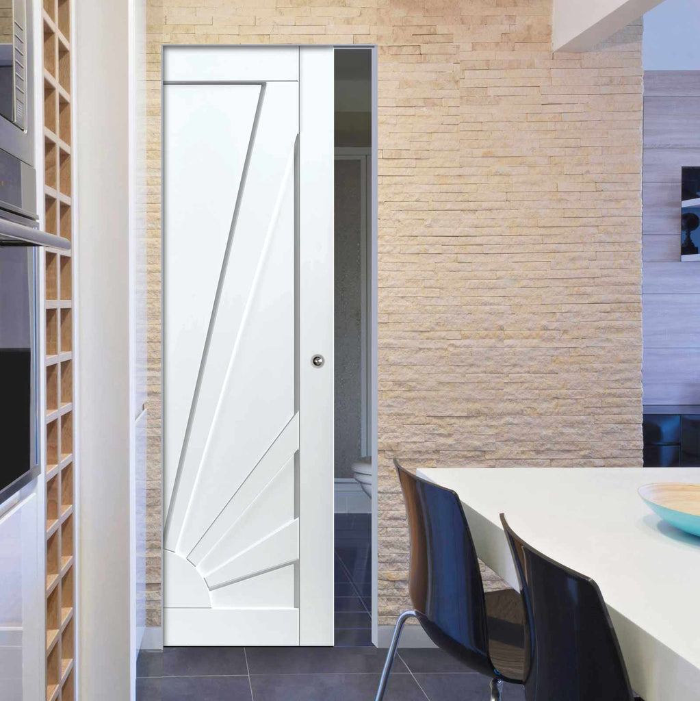 Calypso Aurora Shaker Absolute Evokit Pocket Door - White Primed