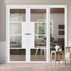 Room Divider - Handmade Eco-Urban® Boston Door Pair DD6311F - Frosted Glass - Premium Primed - Colour & Size Options