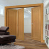 Three Folding Doors & Frame Kit - Walden Oak 2+1 - Unfinished