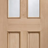 Malton style oak veneer panelled interior door
