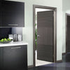 Bespoke Tres Charcoal Black Flush Door - Prefinished