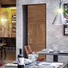 Tres Walnut Flush Absolute Evokit Single Pocket Door - Prefinished