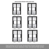 Room Divider - Tribeca 3 Pane Black Clear Glass Prefinished Door with Single Side
