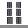Room Divider - Tribeca 3 Pane Black Tinted Glass Prefinished Door with Single Side