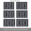 Room Divider - Tribeca 3 Pane Black Tinted Glass Prefinished Double Doors with Double Sides