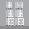 Room Divider - Handmade Eco-Urban® Tromso Door Pair DD6402F - Frosted Glass - Premium Primed - Colour & Size Options