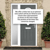 Premium Composite Front Door Set with One Side Screen - Tuscan 1 Danthrope Glass - Shown in Mouse Grey
