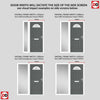 Premium Composite Front Door Set with One Side Screen - Tuscan 1 Danthrope Glass - Shown in Mouse Grey