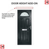 Premium Composite Front Door Set - Tuscan 1 Pusan Glass - Shown in Anthracite Grey