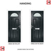 Premium Composite Front Door Set - Tuscan 1 Pusan Glass - Shown in Anthracite Grey