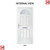 Premium Composite Front Door Set - Tuscan 1 Pusan Glass - Shown in Anthracite Grey