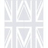 Double Glass Sliding Door - Solaris Tubular Stainless Steel Sliding Track & Union Jack Flag 8mm Obscure Glass - Obscure Printed Design