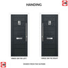 Aruba 1 Urban Style Composite Front Door Set with Abstract Glass - Shown in Anthracite Grey