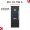 Aruba 1 Urban Style Composite Front Door Set with Abstract Glass - Shown in Anthracite Grey