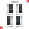 Aruba 1 Urban Style Composite Front Door Set with Single Side Screen - Abstract Glass - Shown in Anthracite Grey