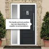 Aruba 1 Urban Style Composite Front Door Set with Single Side Screen - Abstract Glass - Shown in Anthracite Grey