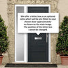 Aruba 1 Urban Style Composite Front Door Set with Single Side Screen - Abstract Glass - Shown in Anthracite Grey