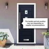 Aruba 3 Urban Style Composite Front Door Set with Kupang Blue Glass - Shown in Blue
