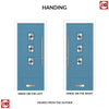 Aruba 3 Urban Style Composite Front Door Set with Diamond Grey Glass - Shown in Pastel Blue