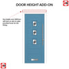 Aruba 3 Urban Style Composite Front Door Set with Diamond Grey Glass - Shown in Pastel Blue