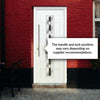 Debonaire 2 Urban Style Composite Front Door Set with Central Jet Glass - Shown in White