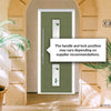 Debonaire 2 Urban Style Composite Front Door Set with Central Kupang Green Glass - Shown in Reed Green