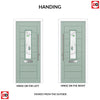 Tortola 1 Urban Style Composite Front Door Set with Murano Green Glass - Shown in Chartwell Green
