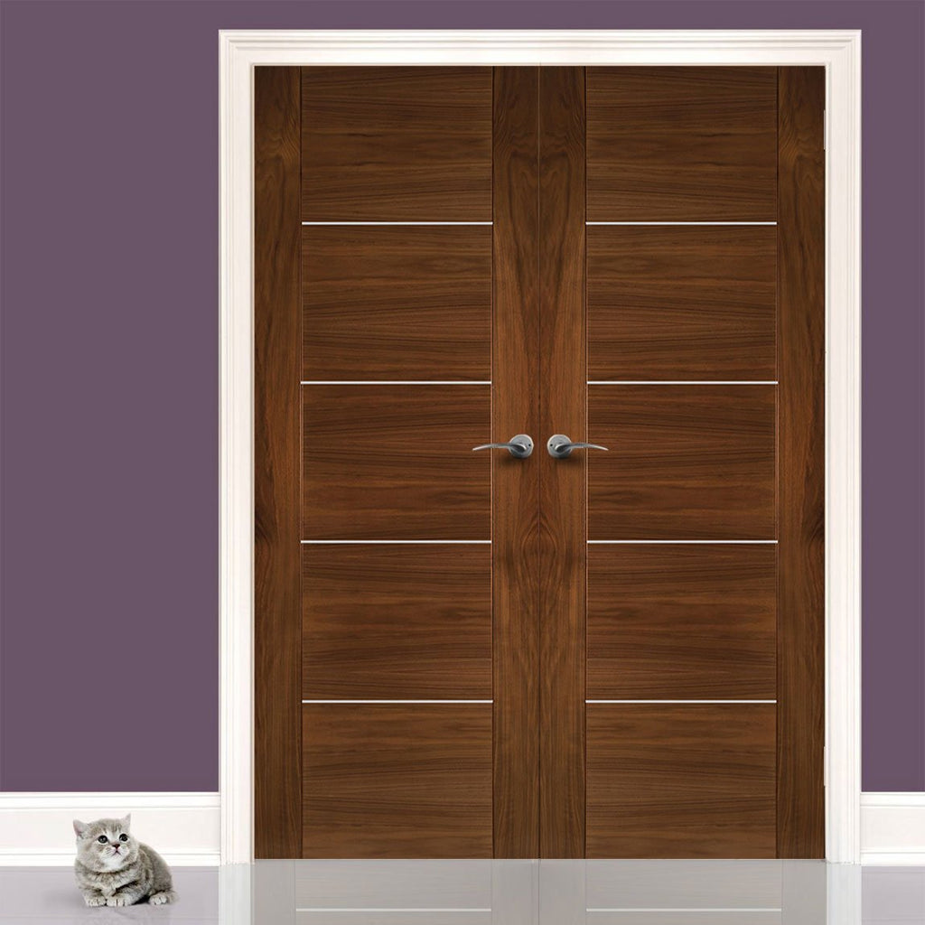 Bespoke Valencia Prefinished Walnut Internal Door Pair