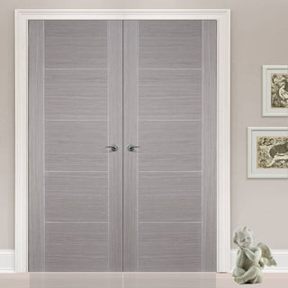 Image: Bespoke Light Grey Vancouver Door Pair - Prefinished