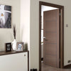 Vancouver Chocolate Grey Fire Door - 1/2 Hour Fire Rated - Prefinished