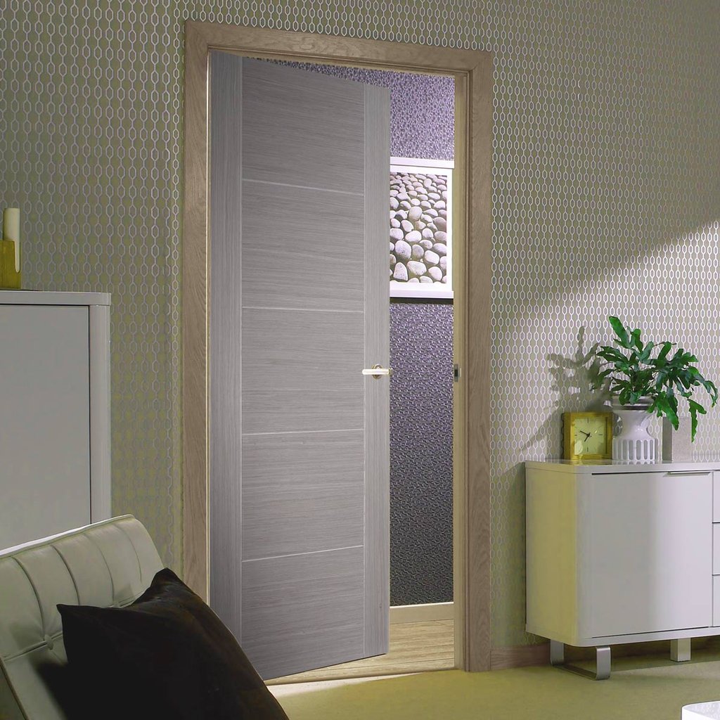 LPD Joinery Bespoke Fire Door, Light Grey Vancouver - 1/2 Hour Fire Rated - Prefinished
