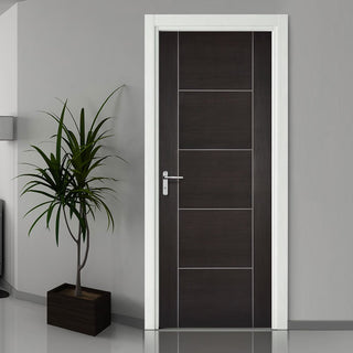 Image: Laminate Vancouver Dark Grey Fire Door - 1/2 Hour Fire Rated - Prefinished