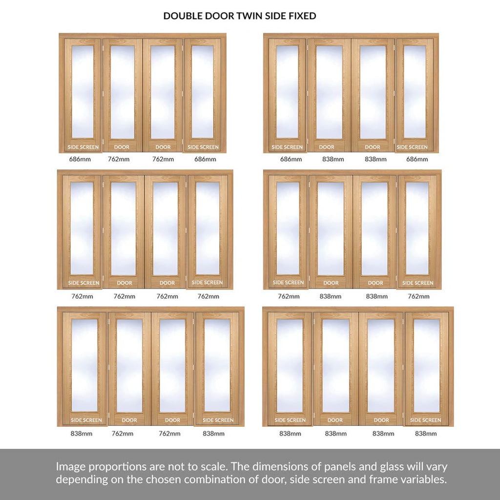 ThruEasi Room Divider Vancouver 1 Pane Oak Clear Glass Prefinished D