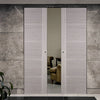Light Grey Vancouver Absolute Evokit Double Pocket Doors - Prefinished