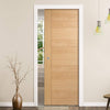 Bespoke Vancouver Oak 5P Style Flush Single Pocket Door - Prefinished